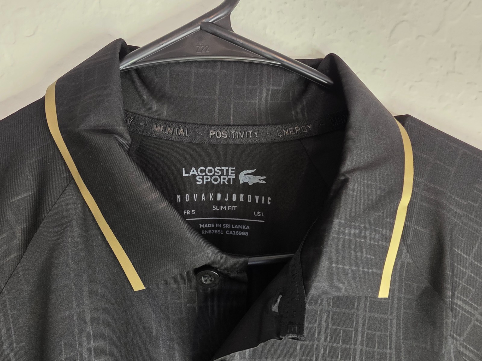 Lacoste Novak Djokovic t-shirt size L black fancy thumbnail 6