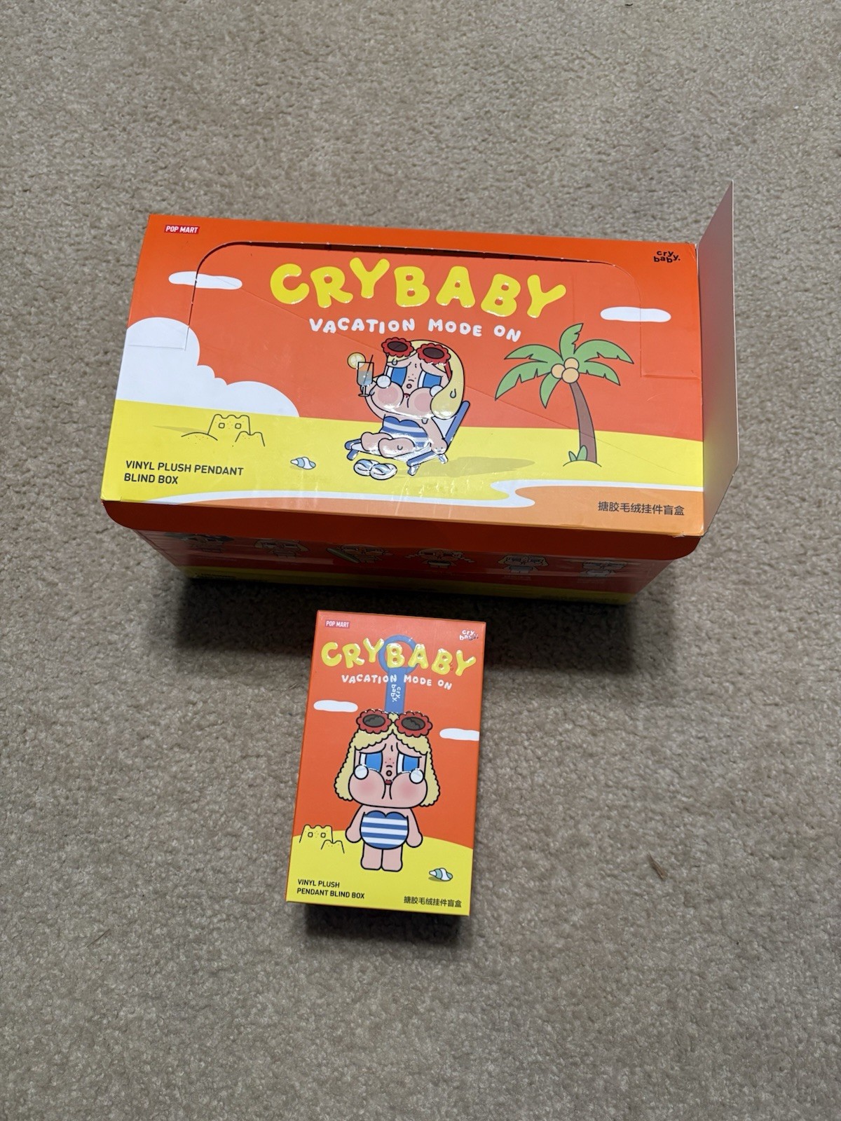 POP MART x Crybaby Vacation Mode On Series Vinyl Plush Key Pendant (1 BLIND BOX)