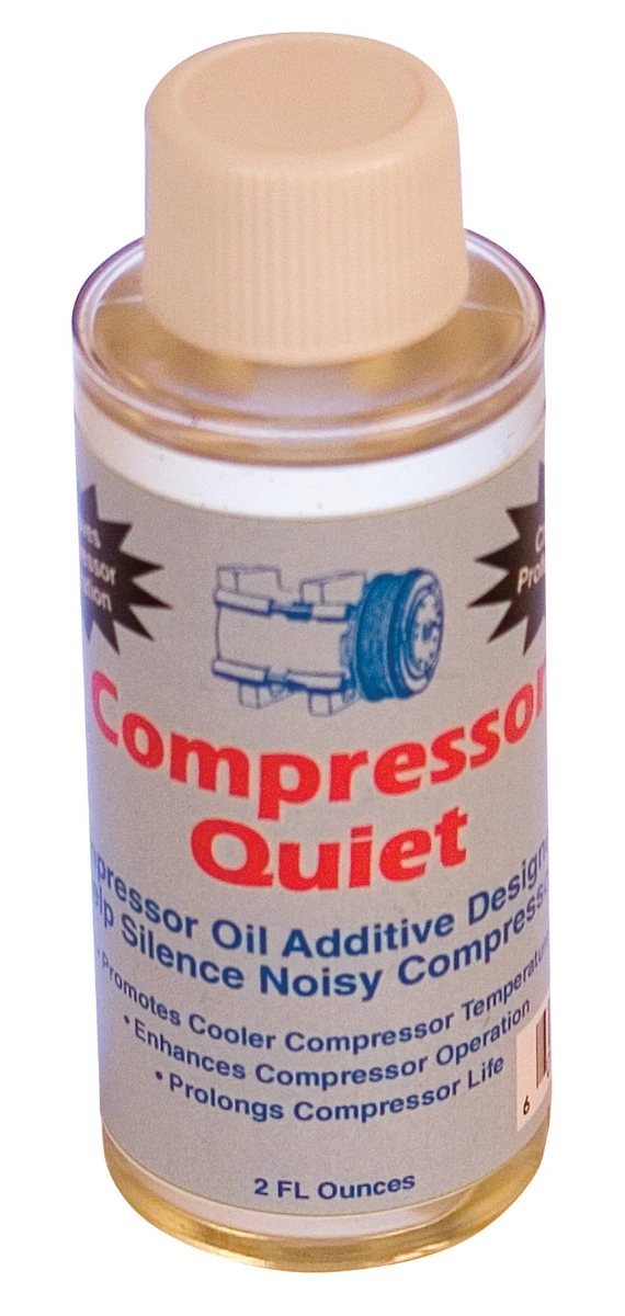 A C Compressor Quiet Synthetic additive Quiets Compressors Lowers Vent Temp