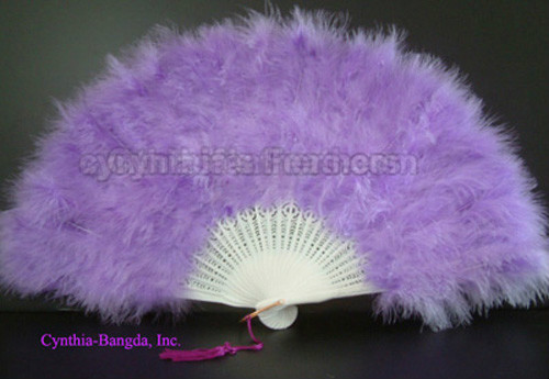 28 Blätter Lavendel Marabou Feder Ventilator, A + Qualität - Bild 1 von 2