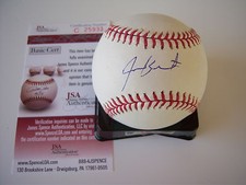 JARROD SALTALAMACCHIA ATLANTA BRAVES JSACOA SIGNED MLB BASEBALL