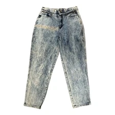Vintage Gitano Acid Wash Jeans Mom Jeans 90s Zipper Pockets Size 16 High Waist