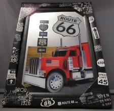 Mirror Route 66 Red Truck pub/bar, mancave, home decoration