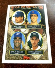 1993 Topps MIKE PIAZZA DELGADO Top ProspectS Catchers RC 701 Rookie DODGERS HOF
