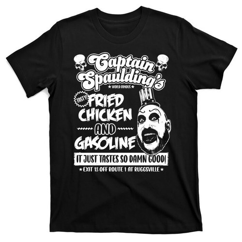 Camiseta Divertida Capitán Spaulding's Pollo Frito y Gasolina - Imagen 1 de 4