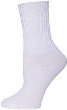 New Dennis Uniform Girls 3 Pairs Bamboo White Athletic Crew Socks Youth M
