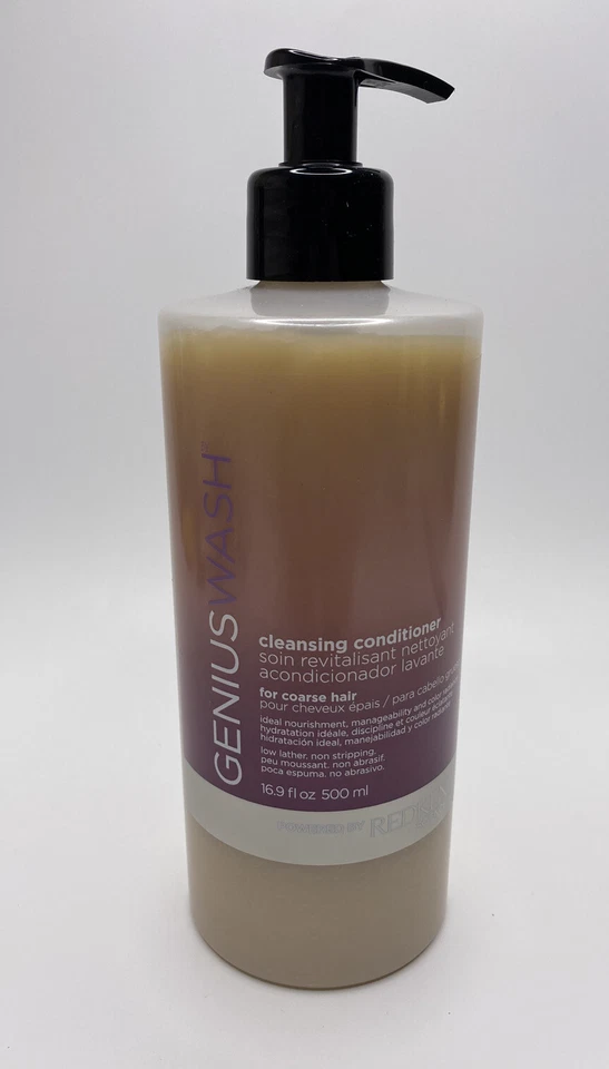 REDKEN Genius Wash Cleansing Conditioner New Coarse Hair Beauty New 500ml 16.9oz - Image 2 of 3