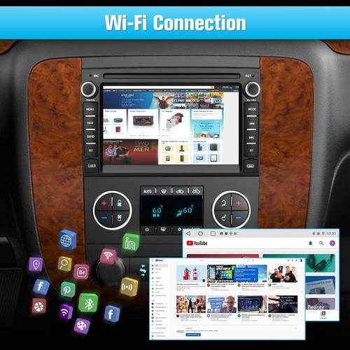 Android Car Stereo for GMC Sierra Yukon Chevy Silverado Tahoe 7" Screen CarPlay - Picture 6 of 7