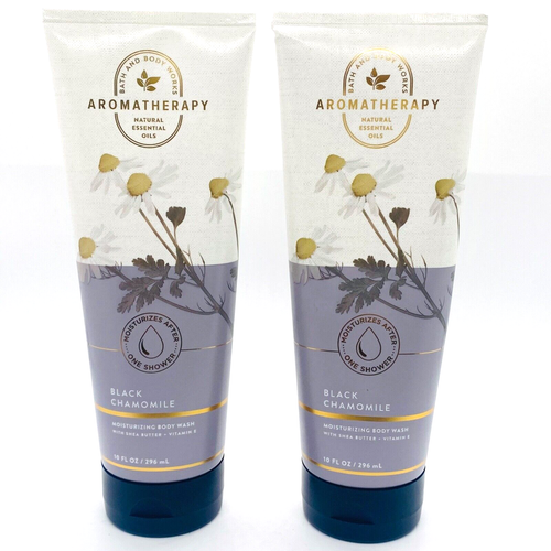 2 Bath & Body Works Aromatherapy BLACK CHAMOMILE Moisturizing Body Wash
