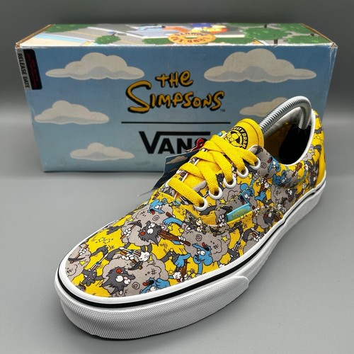 Vans Era The Simpsons Itchy & Scratchy Show Mens Eu 42 Cartoon Yellow Blue Shoes - Picture 6 of 11