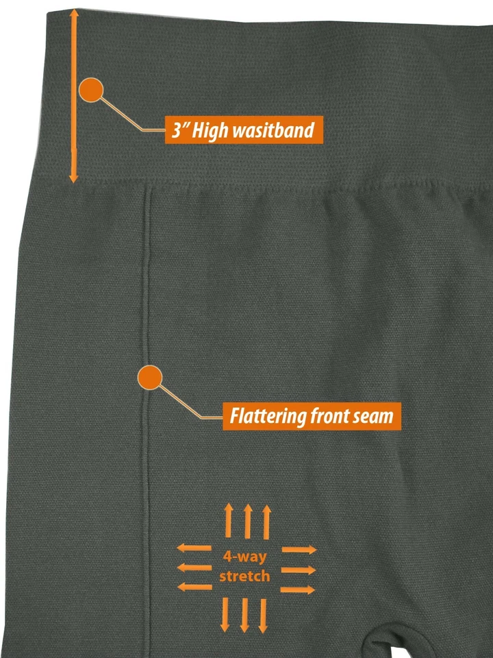 3-Pack Women's Winter Warm High Waist Fleece Lined Leggings Thermal Pants - Image 4 of 4