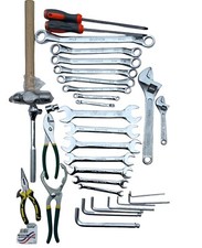 32 PCS Tool Set Mechanics Tool Kit Wrenches Socket w/Case Box Organize