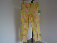 LILLY PULITZER NWT STRETCH CAPRI SUNRISE SAND BAR CROPPED PANTS SZ 2