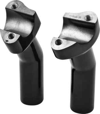 HARDDRIVE Forged Pullback Handlebar Risers 4 1/2in. Rise  Black  820-1342B