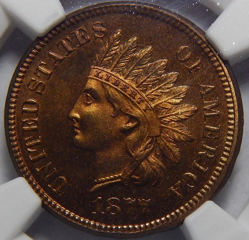 1877 NGC PF67RB INDIAN HEAD CENT