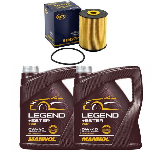 MotoröL Set Mannol 0W-40 Api SN/CH-4 8 Liter + ÖLfilter FüR Audi A8 3.7 4.2 4D2-image