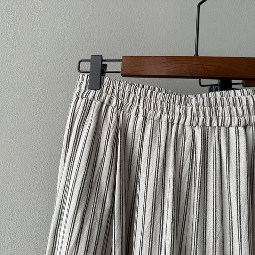 Striped Straight High-waisted Wide-leg Pants Women Loose Casual Long Trousers - Picture 15 of 25