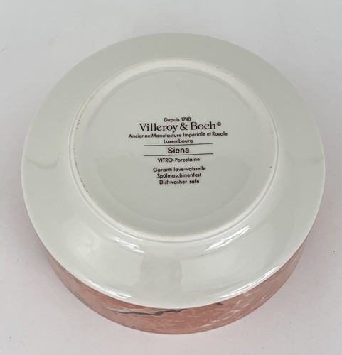 Villeroy & Boch Siena Soup Cereal Bowl 4 3/4" Salmon Orange Marble Luxembourg - Picture 5 of 5