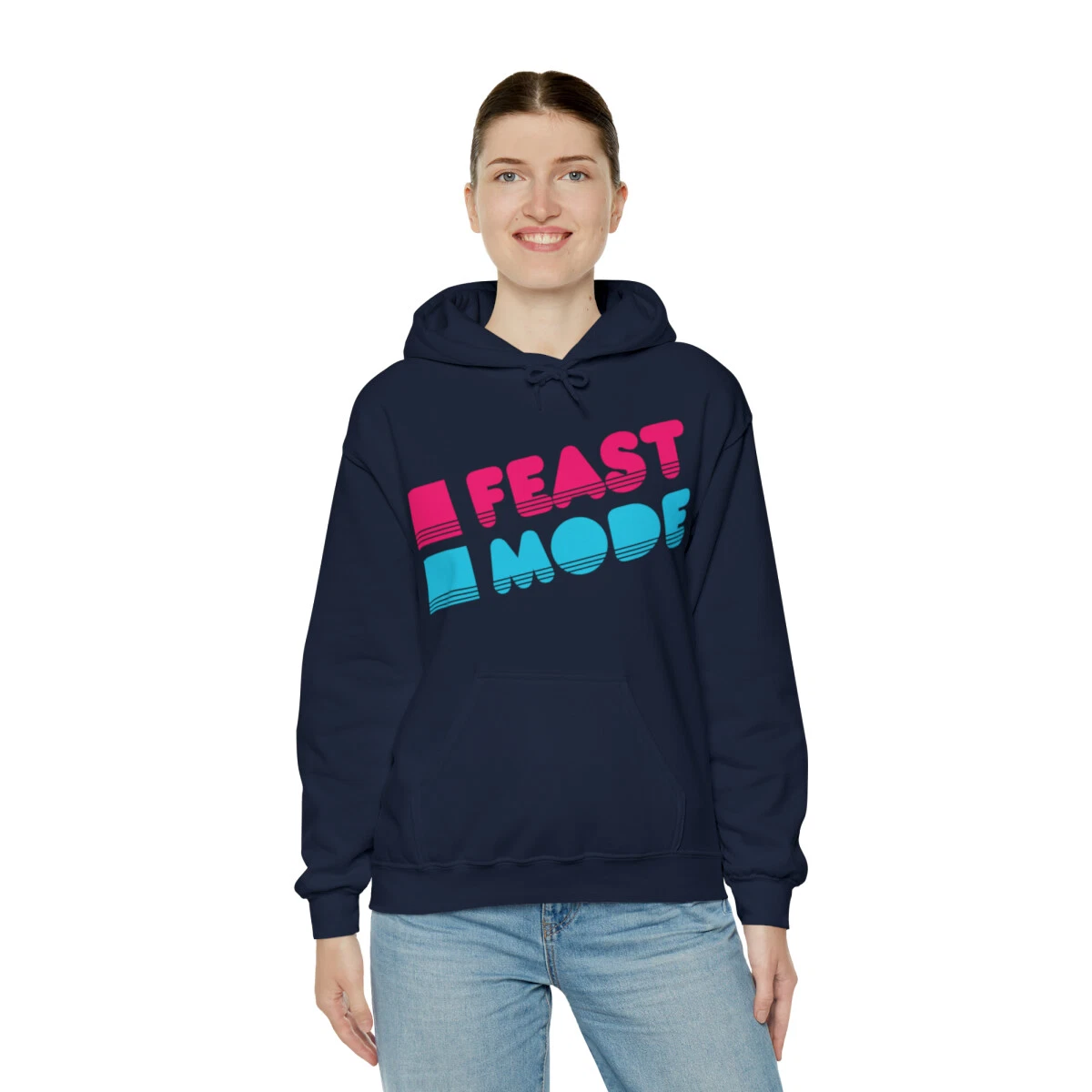 Retro Feast Mode Thanksgiving Graphic Hoodie