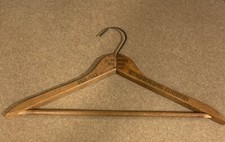 VINTAGE WOODEN CLOTHES HANGER JAIN-SAX MANUFACTURING CLOTHIERS BROADWAY NEW YORK