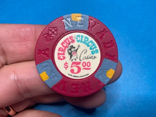 $5 CIRCUS CIRCUS LAS VEGAS NEVADA CASINO CHIP——CLASSIC —-Y-857 - Picture 2 of 3