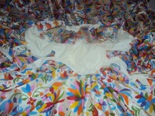 Mexican Dance Double Circle Skirt and Blouse size L 2 pcs