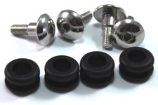 Suzuki GSX-R750 Shoulder Bolts & Grommets 4x m6 Stainless Lower Rear Fairing 750