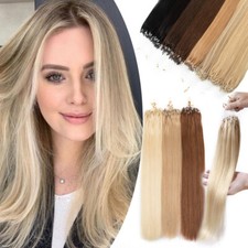 Micro Link Loop Hair Extensions Micro Beads Loop Tip Remy Russian Human Hair US