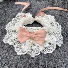 Pet Bib New Hot Lace Dog Cat Neckerchief Collar Vintage Scarf with Bowknot Bells