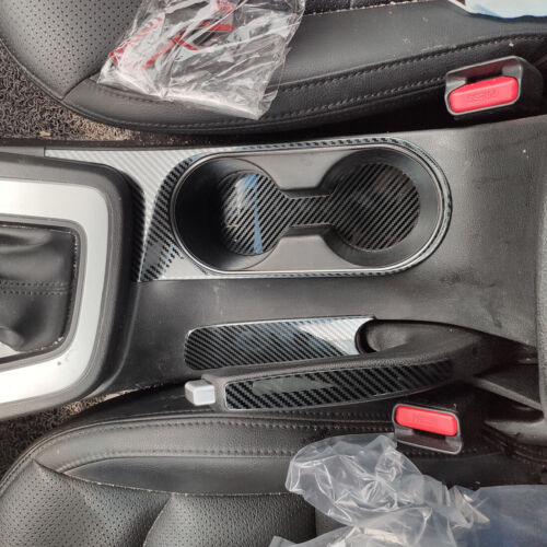 Carbon Fiber Color Steel Cup Holder Cover Trim Fit for HYUNDAI Elantra 2016-2020 - Foto 7 di 12