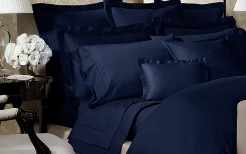 Ralph Lauren RL 624 Sateen Full Flat Sheet - Polo Navy