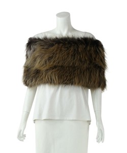 brown fur shrug