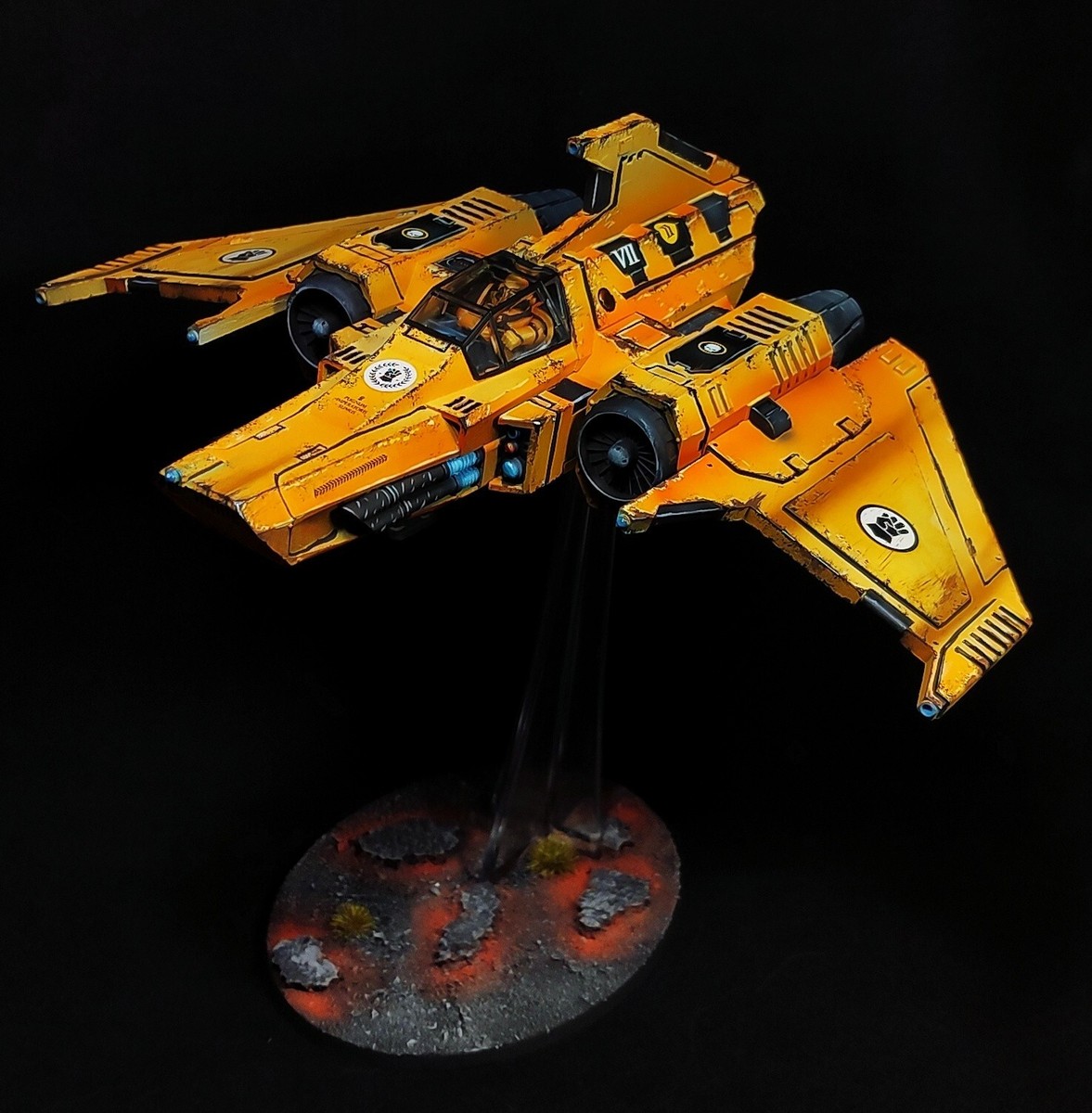 Imperial Fists Xiphon Pattern Interceptor painted Warhammer