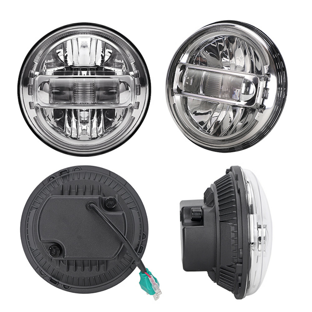 Aazon.co: 7 Inch Round LED Headlight with High/Low Bea, DRL, Turn
