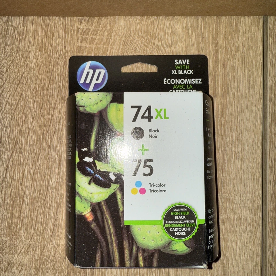 Genuine HP 74 75 Ink Cartridge Combo-for HP C4580 C5580 Printer-OEM INK-Expired - Image 3 of 4