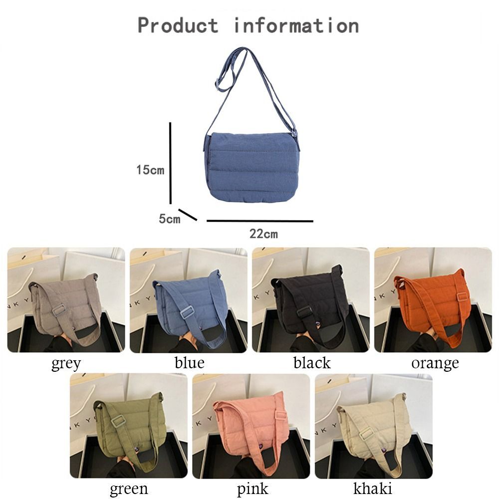 Large Capacity Messenger Bags Down Cotton Padded Shopping Bag Women