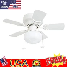 Low Profile Ceiling Fans W/ Light Reversible Blades Energy Efficient School New