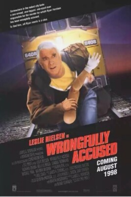 WRONGFULLY ACCUSED 27x40 D/S Original Movie Poster One Sheet Leslie Nielsen