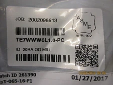 TE7WWW6L1.0-PC Maxpure BPE Series 1 Tee, T316L Stainless, Weld Connec BRAND NEW!