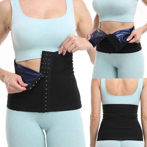 Tummy Belly Stomach Thermal Hot Sauna Sweat Waist Trimmer Fat Burner Wrap Belts - Bild 25 von 25