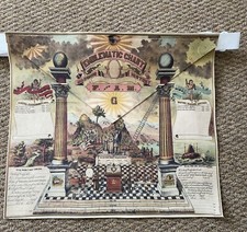 Masonic Freemason Apron 14x16 inch Custom Made Faux Leather Made In USA