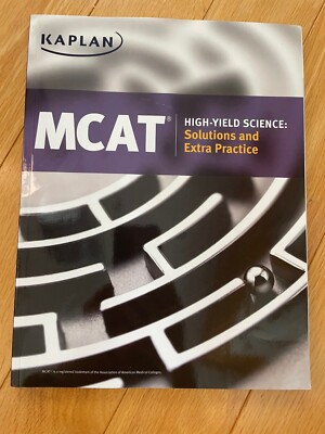 KAPLAN MCAT HIGH-YIELD SCIENCE: SOLUTIONS & EXTRA PRACTICE, Ex Cond, Free Ship