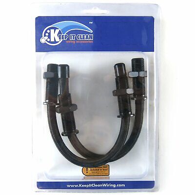 12 Inch Black Stainless Steel Door Loom Pair car hot rods street rod