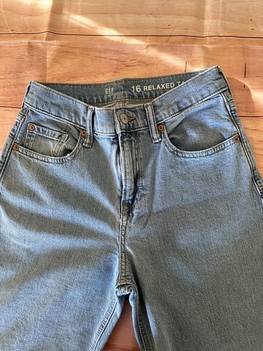 Gap teen Jeans Relaxed Taper Size 16 - Picture 4 of 12
