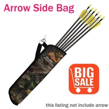 1 Archery Arrow Quiver Back Waist Side Bag Bow Holder Pouch Target Hunting Clip