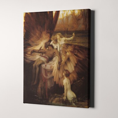 The Lament Of Icarus By Herbert James Draper Greek Myth Canvas Print Wall Art