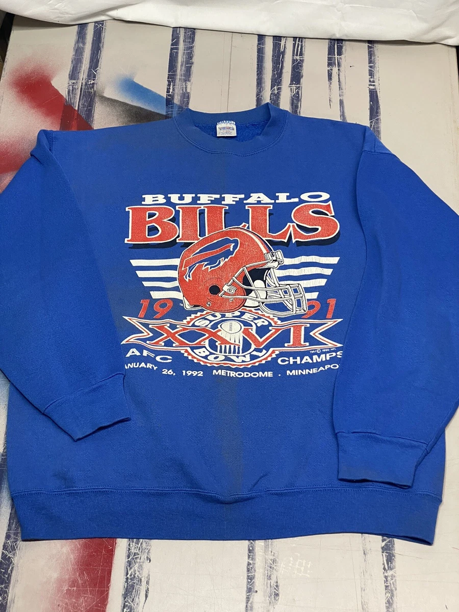 Vintage Trench tag Buffalo Bills 1991 AFC Champs crew neck