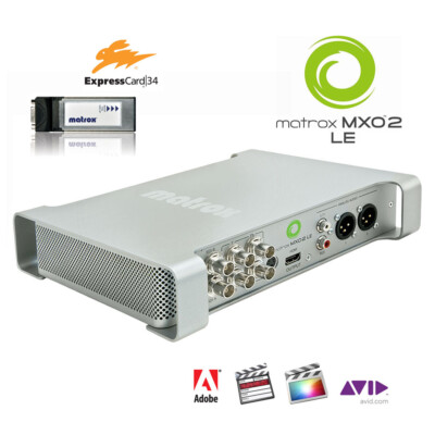 Matrox MXO2 LE I/O-Box mit ExpressCard34 HD-SDI XLR-Audio HDMI Calibration 