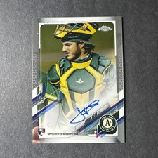 2021 Topps Chrome Jonah Heim RC Auto #RA-JH Rookie Autographs On-Card Rangers. rookie card picture