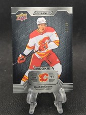 2023-24 Upper Deck Engrained EBONY /49 Walker Duehr RC ROOKIE #136 Flames RC